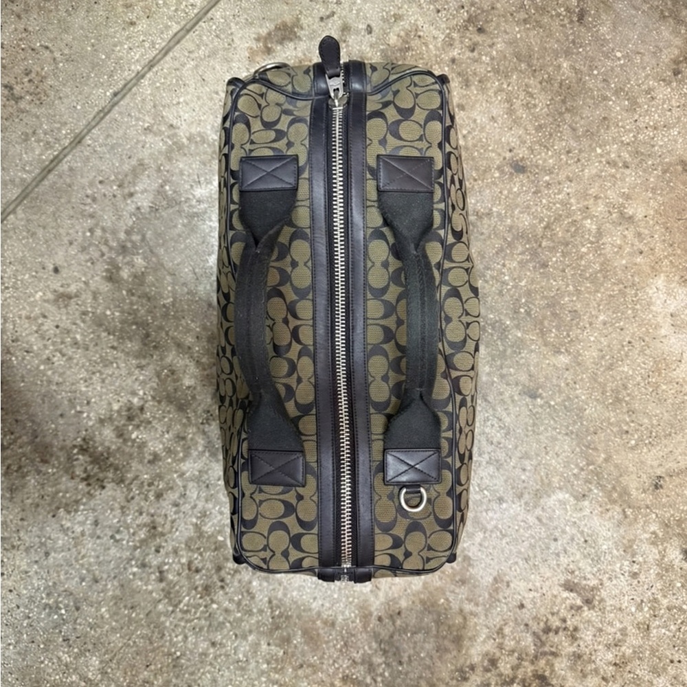 Coach Men's Black and Olive Signature Briefcase - Picture 2 of 3